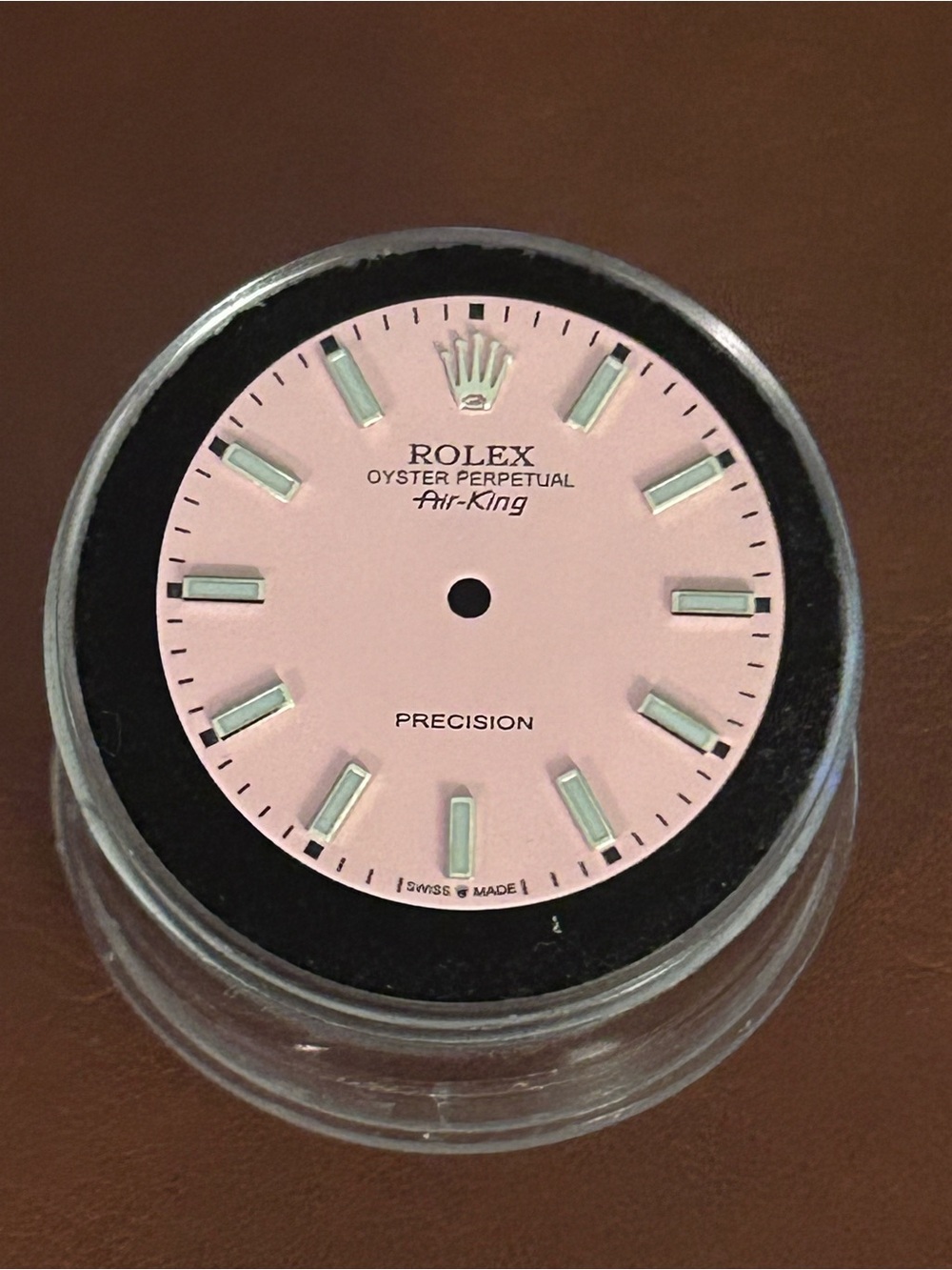 Rolex Air-King Pink Index Dial 34mm Watch for 14000-14200-114200